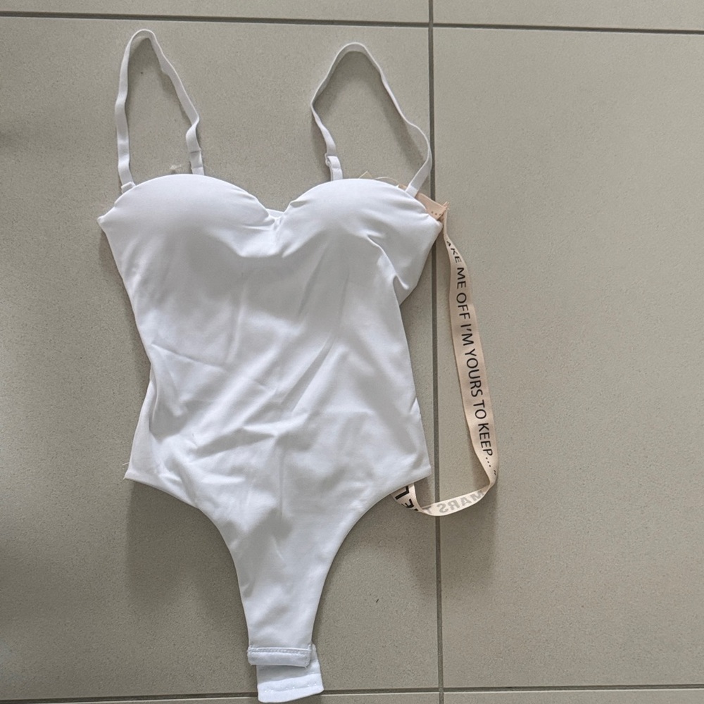 White Bodysuit with Straps